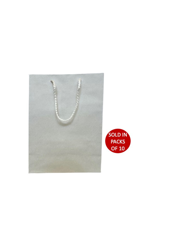 White Gift Carrier Bag 155x82x210mm Pack of 10 In The Box