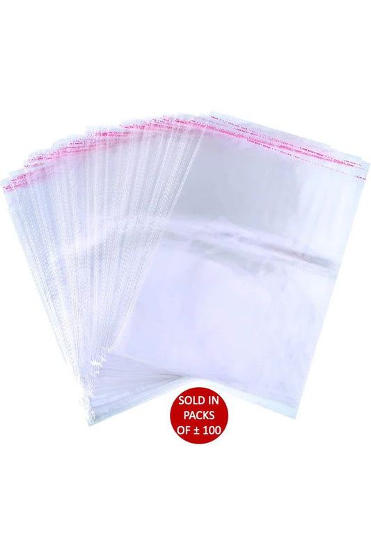 Polyprop Self Seal Bags with Punch Hole 8x29cm