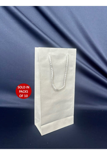 White Double Wine Bottle Bag (170x85x355mm) (Pack of 10)