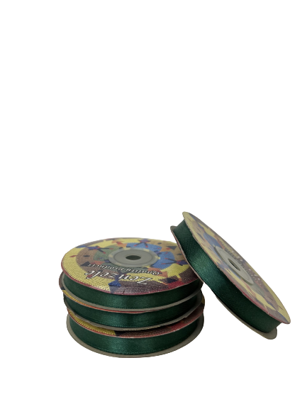 6mm x 30m Satin Ribbon (Dark Green)