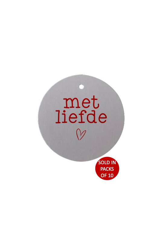 Met Liefde (Red on White)