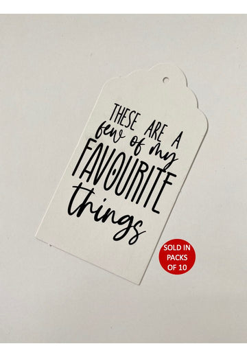 Favourite Things Tag (White)