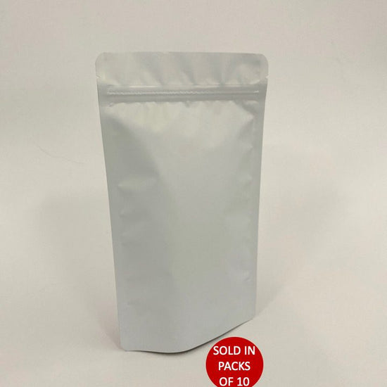 White stand up pouch 250gram