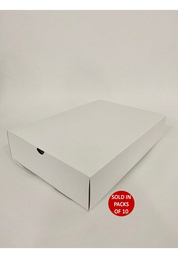 Large White Sliding Gift Box With Sleeve (White) 350x245x75mm