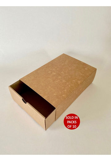 Kraft Sliding Gift Box with Sleeve (Kraft)256x176x77mm