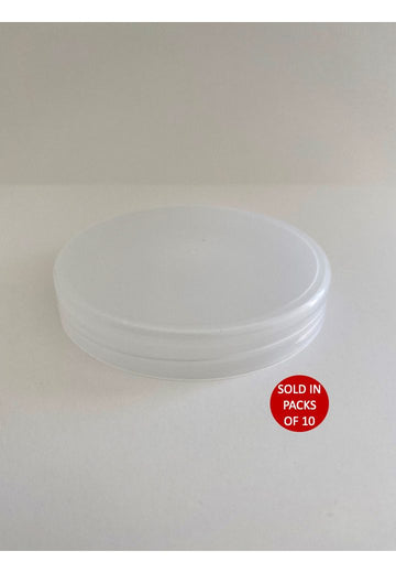 125ml Screw on Cap - Clear Flat Lid