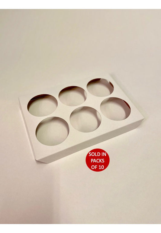 6 Cupcake Box INSERT (White)