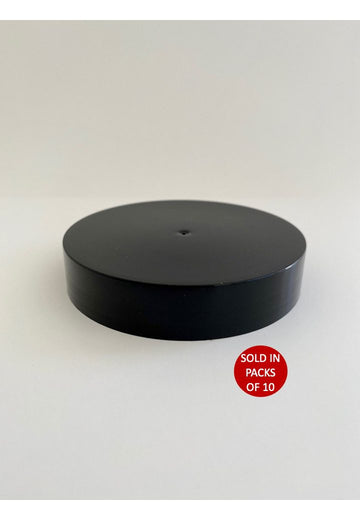 250ml Screw on Cap - Black Flat Lid